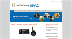 Desktop Screenshot of cambridgeviscosity.com